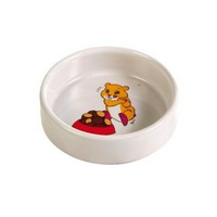 

Trixie / Миска Трикси для грызунов с рисунком "Хомяк" Керамическая Белая, Trixie