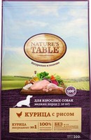 Natures Table / Сухой корм Нейчерс Тейбл для взрослых собак Мелких пород Курица с рисом 