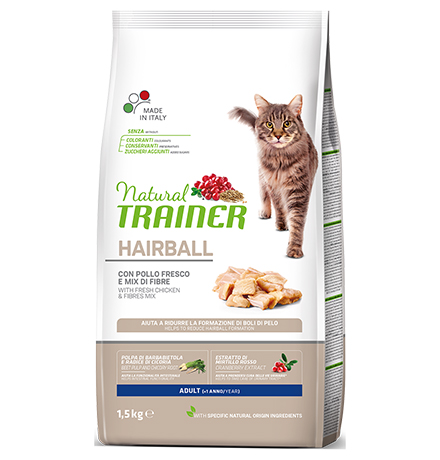 

Trainer Natural Hairball / Сухой корм Трейнер для кошек Выведение Шерсти Курица, Trainer Natural Hairball