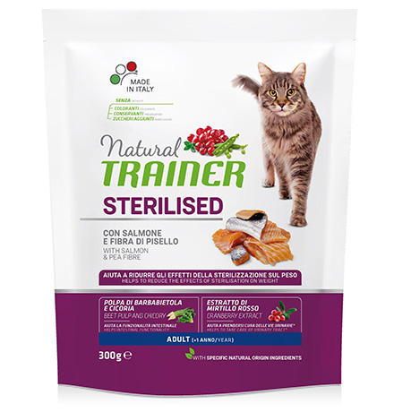Trainer Natural Adult Sterilised / Сухой корм Трейнер Нейчерал для Стерилизованных кошек Лосось