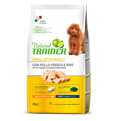 

Trainer Natural Small & Toy Adult / Сухой корм Трейнер для взрослых собак Мелких и Миниатюрных пород Курица и Рис, Trainer Natural Small & Toy Adult