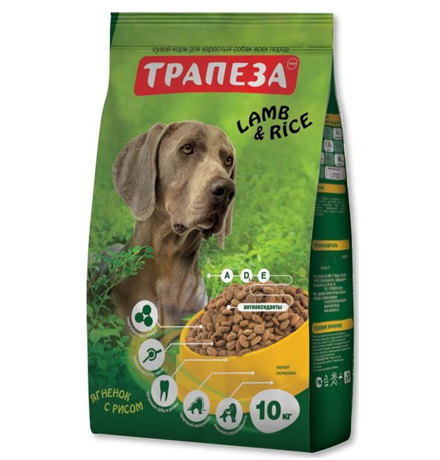 Трапеза Lamb & Rice / Сухой корм для взрослых собак с Чувствительным пищеварением Ягненок и рис 