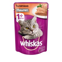 

Whiskas Veal / Паучи Вискас для взрослых кошек Телятина паштет (цена за упаковку), Whiskas Veal