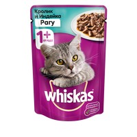 

Whiskas / Паучи Вискас для взрослых кошек Кролик Индейка рагу (цена за упаковку), Whiskas