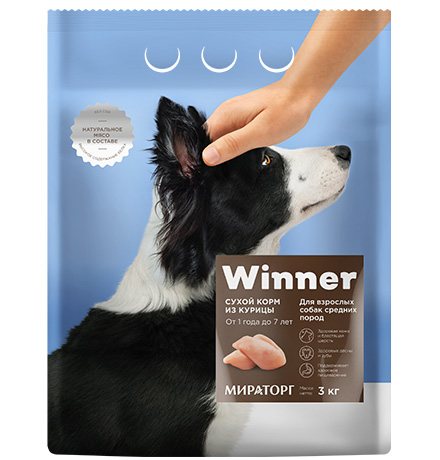 

Winner Adult / Сухой корм Винер для взрослых собак Мелких пород Курица, Winner Adult