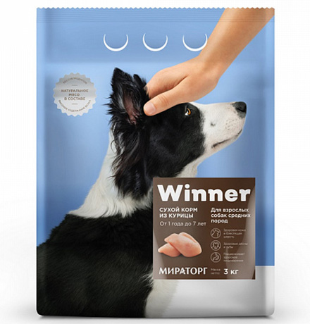 

Winner Adult / Сухой корм Винер для взрослых собак Средних пород Курица, Winner Adult