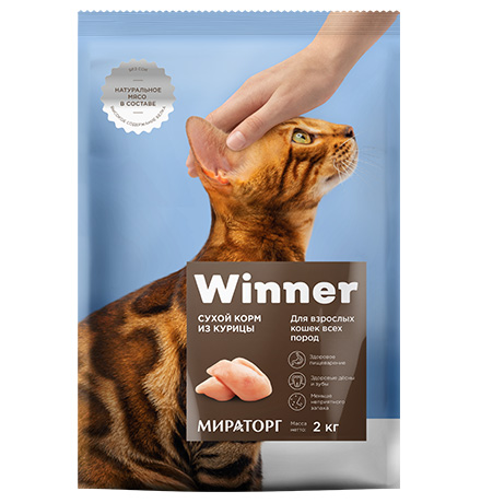Winner Adult / Сухой корм Винер для взрослых кошек всех пород Курица 