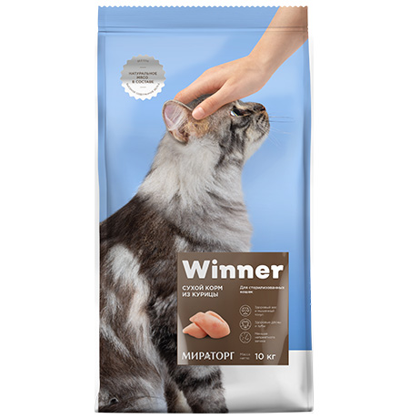 

Winner Adult / Сухой корм Винер для Стерилизованных кошек Курица, Winner Adult