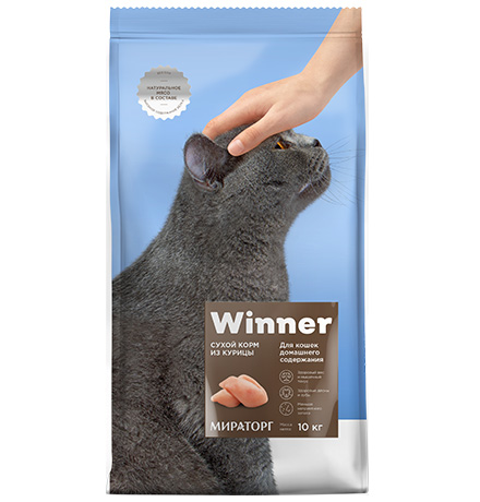 

Winner Adult / Сухой корм Винер для кошек домашнего содержания Курица, Winner Adult