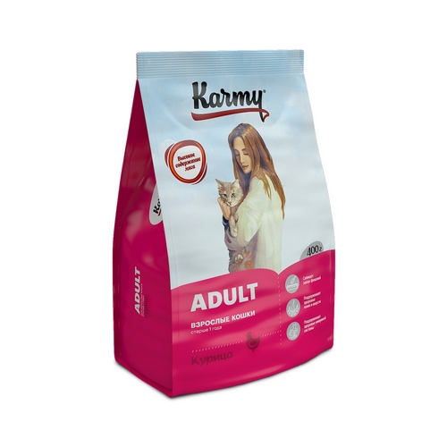 Karmy Adult Сухой корм Карми для взрослых кошек Курица 400₽