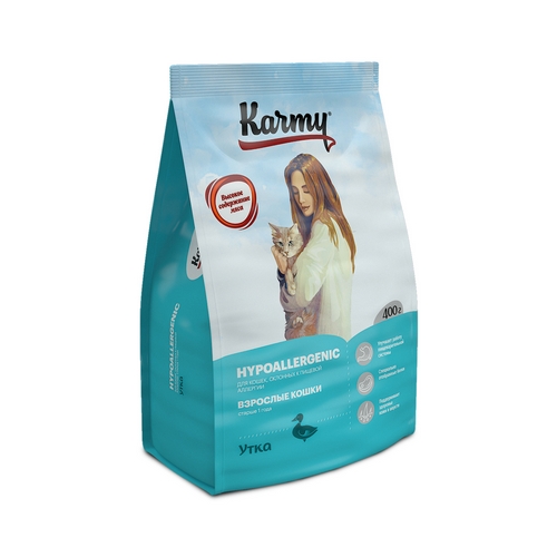 Karmy Hypoallergenic Сухой корм Карми для кошек Гипоаллергенный Утка 420₽