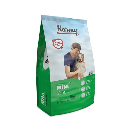 Karmy Mini Adult Сухой корм Карми для взрослых собак Мелких пород Телятина 1111₽