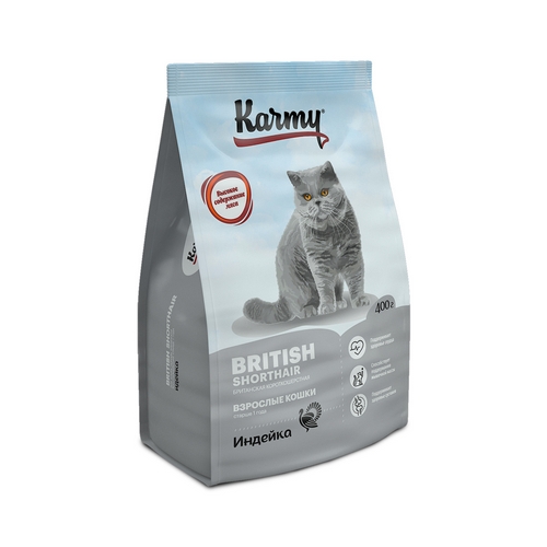 Karmy Adult British Shorthair Сухой корм Карми для взрослых кошек породы Британская короткошерстная 450₽