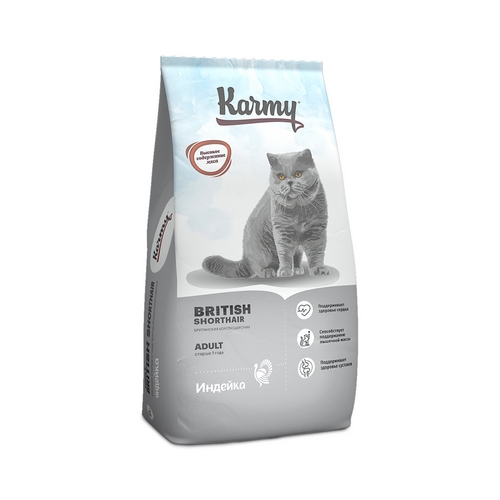 Karmy Adult British Shorthair Сухой корм Карми для взрослых кошек породы Британская короткошерстная 7656₽