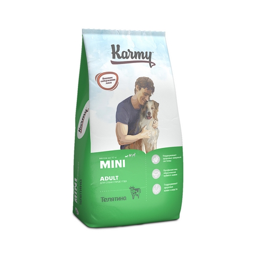 Karmy Mini Adult Сухой корм Карми для взрослых собак Мелких пород Телятина 4709₽